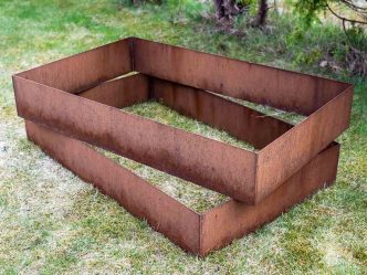 Odlingsram i Cortenplåt 120x75x19