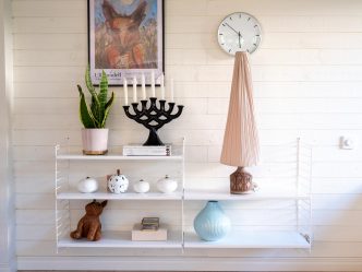 Keramiklampa med hög skärm