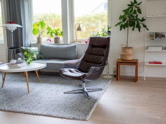 Snurrfåtölj med transparent stomme