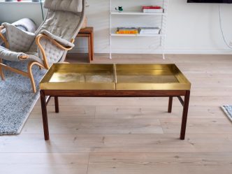 Blombänk i Jakaranda och mässing