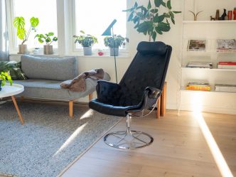 Bruno Mathsson Jetson svart skinn