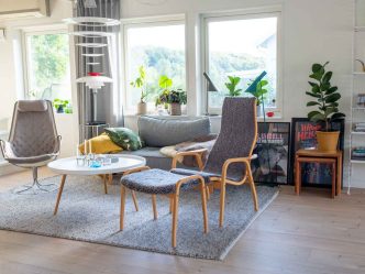 Lamino med fotpall Scandinavian Grey