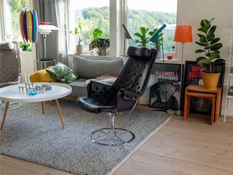 Bruno Mathsson Jetson svart skinn