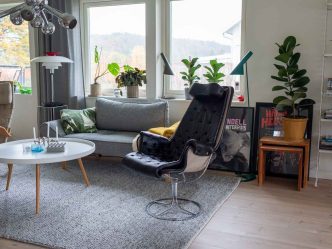 Bruno Mathsson Jetson svart anilinskinn