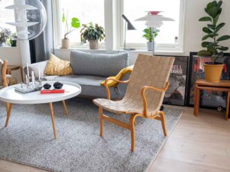 Bruno Mathsson Eva med flätad sadelgjord