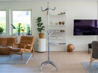 Dulton Coat Rack in Chrome by Li Qian