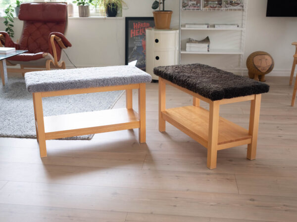 Sittbänk med fårskinn - Bild 2